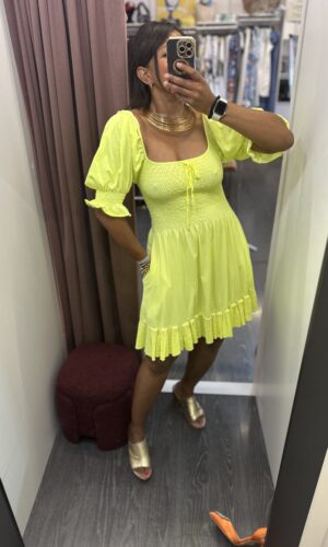 Vestido Flúor Amarillo