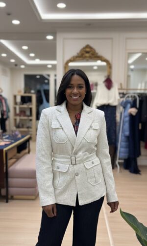 Chaqueta lina blanco