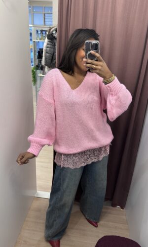 Jersey Rosa puntilla