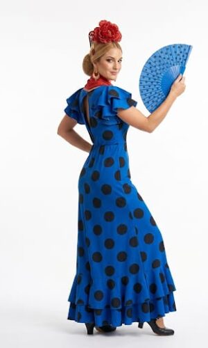 Vestido Flamenca Macarena azul