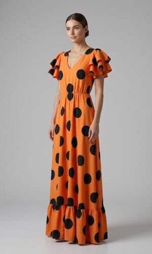 Vestido flamenca Macarena naranja