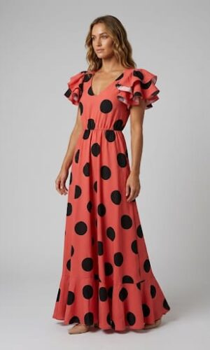 Vestido Flamenca Macarena coral