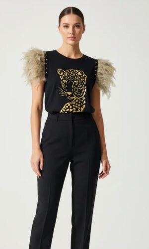 CAMISETA PLUMAS ARENA PANTERA