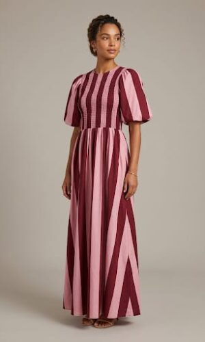 Vestido Amina  granate