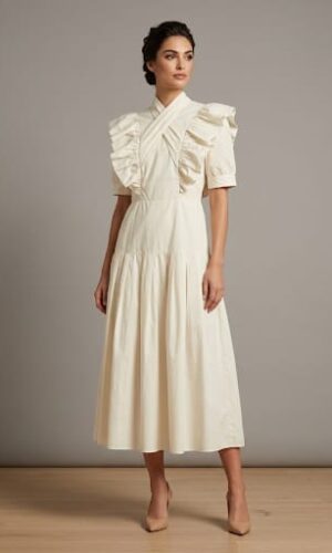 Vestido Alejandra blanco roto